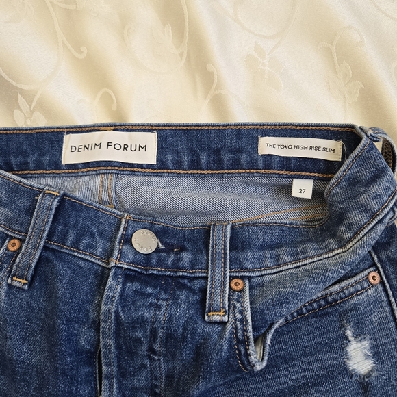 Denim forum Yoko high rise slim jean size 27 - Picture 7 of 14